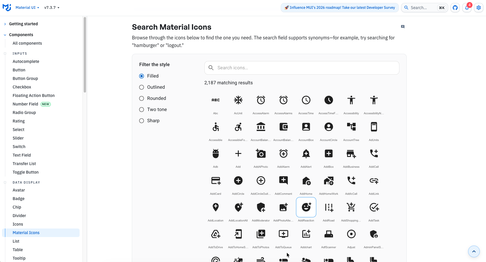 material ui react icon library material ui react icon library